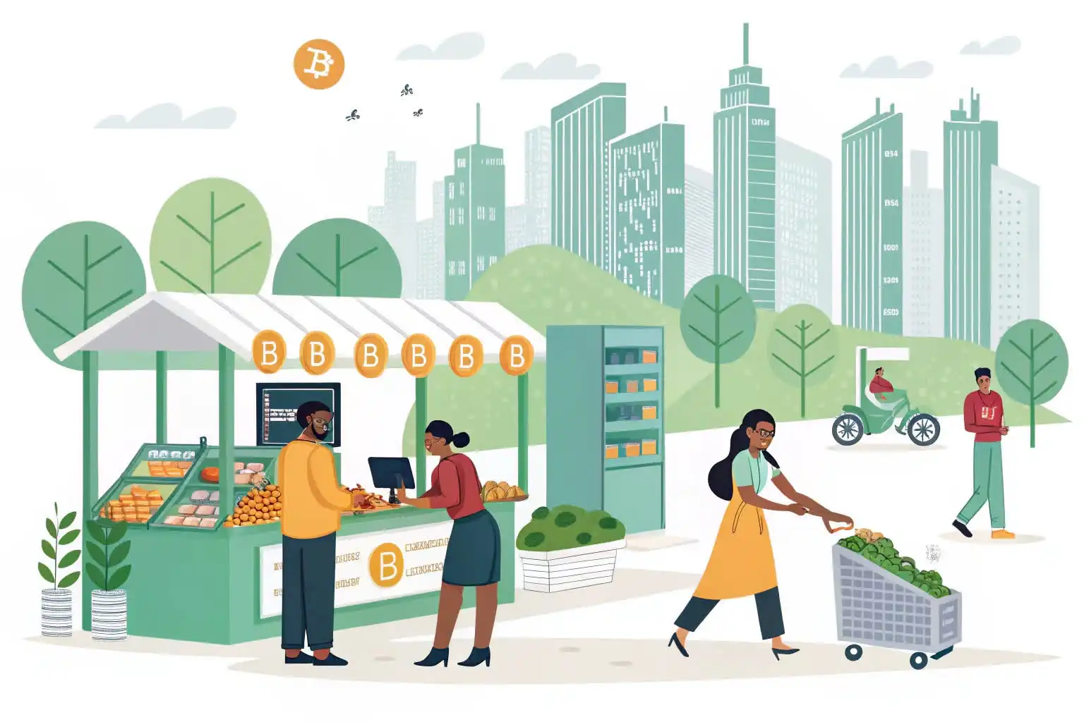 Person analyzing crypto data or exploring blockchain platforms on a digital device