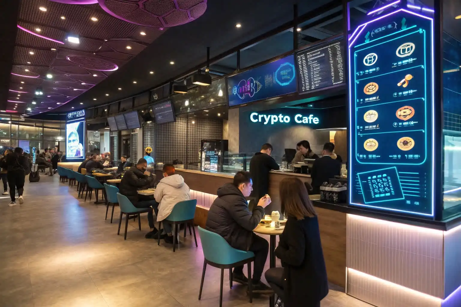 Person analyzing crypto data or exploring blockchain platforms on a digital device