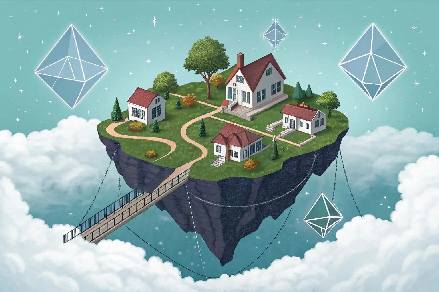 Person analyzing crypto data or exploring blockchain platforms on a digital device