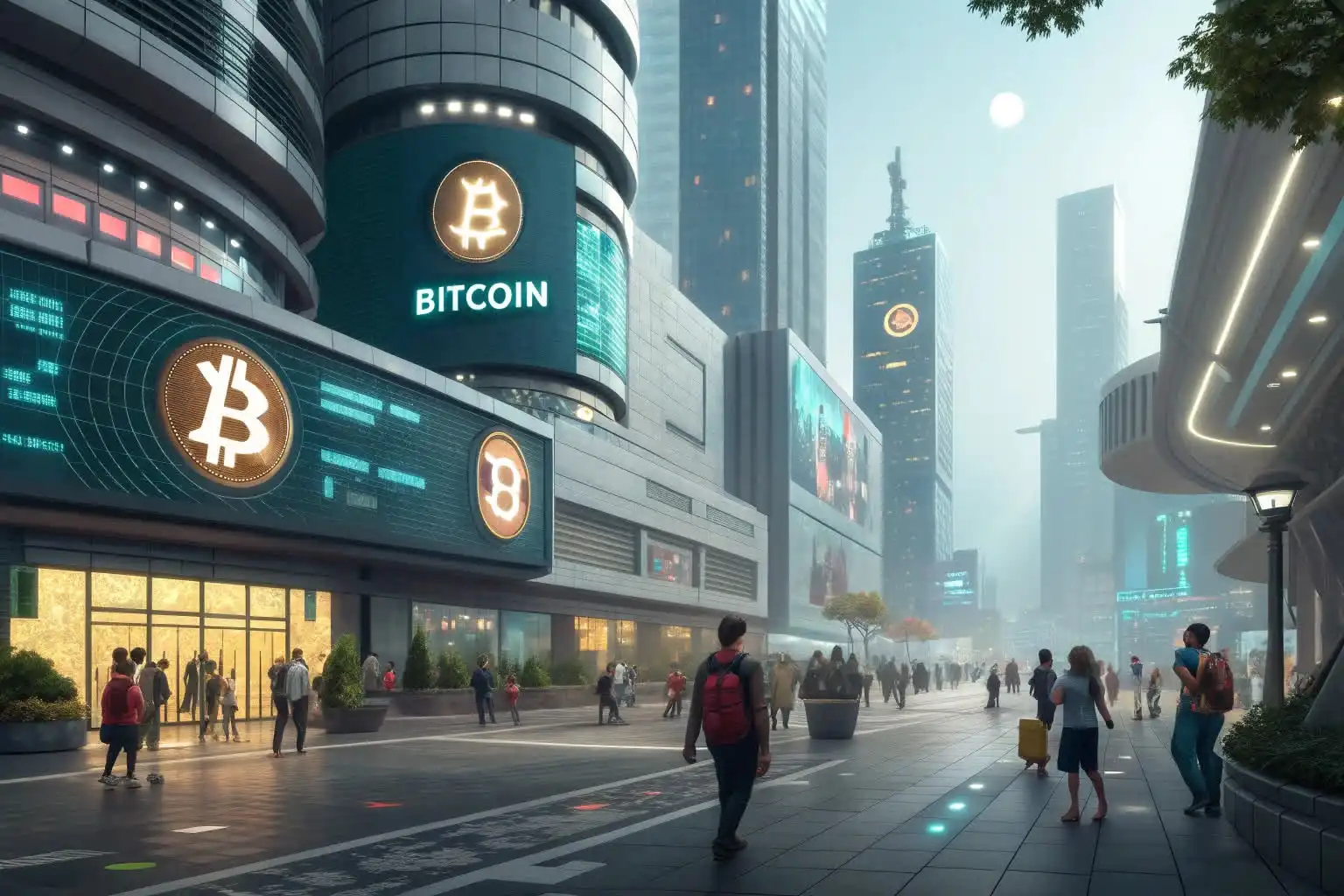 Person analyzing crypto data or exploring blockchain platforms on a digital device